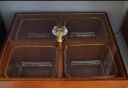 格娜斯（CRISTALGLASS）干果盒坚果盘零食收纳客厅家用瓜子茶点糖果实木分格水果盘中式 实拍图