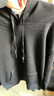 皮爾卡丹（pierre cardin）輕奢時(shí)尚品牌秋冬季加絨連帽衛(wèi)衣男純棉加厚套頭青年休閑百搭外套 帽衫純色黑色 加絨 L (120-135)斤 曬單實(shí)拍圖