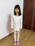 艾舞戈兒童舞蹈服秋冬季打底衣練功服女童緊身隱形肉色跳舞演出打底衫 【高彈上衣-秋冬加絨】白色 L 碼（身高115-135cm） 曬單實(shí)拍圖
