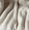 冰洁（BINGJIE）女士短外套秋季新款纯色珊瑚绒潮流休闲立领短夹克 白色 2XL 实拍图