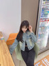 傾她復(fù)古短款牛仔外套2024新款女春秋款小個(gè)子早春牛仔衣夾克上衣 藍(lán)色 L建議105-115斤 曬單實(shí)拍圖