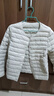鴨鴨（YAYA）佟麗婭同款輕薄羽絨服女短款秋冬羽絨內膽輕型薄款保暖外套GF 米白色【女款】 M 160 曬單實(shí)拍圖