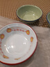 華科老式搪瓷飯碗裝菜碗80年代餡料碗攪拌碗和面碗大開口加深湯盆面盆 20CM大橘大利紅邊小盆 曬單實(shí)拍圖