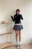 Teenie Weenie【美雅碧抗菌】小熊秋季長(cháng)袖T恤休閑紅色帽衫上衣女 黑色 S (160) 曬單實(shí)拍圖