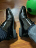 红蜻蜓男鞋新款男士商务正装皮鞋耐磨通勤低帮皮鞋漆皮德比鞋WBA8140 黑色 39 实拍图
