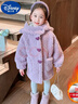 G.DUCKKIDS女童毛毛衣外套秋冬款2025新款女寶寶羊羔毛冬季加絨大衣兒童冬裝 紫色(加厚) 140 cm 曬單實拍圖