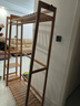 家逸（JIAYI）實(shí)木梯形衣帽架落地衣架掛衣架臥室衣服架立式衣架衣帽間置物架 130cm置物架櫻桃木色 曬單實(shí)拍圖