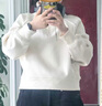 蕉內(nèi)（Bananain）非常服女士半拉鏈衛(wèi)衣顯瘦洋氣厚款秋冬新款女裝時尚外套 象牙白 L 曬單實拍圖