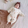 蒂樂(lè )新生嬰兒衣服夾棉連體衣純棉蝴蝶衣秋冬季裝新生寶寶哈衣爬服 小花花【120g夾棉-室溫0-15℃】 66cm【3-6月】身高60-68cm 曬單實(shí)拍圖