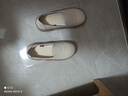 TLOUU小白鞋女厚底增高樂(lè)福鞋真皮女鞋一腳蹬懶人鞋休閑板鞋軟底單鞋女 米白色 39 曬單實(shí)拍圖