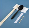 特美居一次性筷子四件套餐具外卖打包筷勺纸巾牙签独立包装OPP袋150套装 实拍图