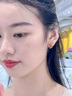 KASIYU2025新款樹(shù)葉小耳扣歐美時(shí)尚氣質(zhì)耳飾麥穗耳環(huán)紅色新年款 紅色 曬單實(shí)拍圖