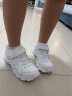 Skechers斯凯奇童鞋儿童跑步鞋男女童小白鞋6-16岁秋冬学生运动鞋998095L 雪白色/WHT 32码 实拍图