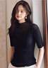 紅蜻蜓短袖t恤女2025夏季新款女裝內(nèi)搭打底衫五分袖針織女士上衣半高領(lǐng) 黑色 均碼 【建議80-140斤】 曬單實(shí)拍圖