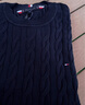 TOMMY HILFIGER【復古絞花】秋冬男女純棉圓領(lǐng)內搭毛衣慵懶寬松打底針織衫 藏青色DW5 XL （推薦：165-180斤） 曬單實(shí)拍圖