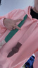 格邏依（GELUOYI）純棉加絨衛(wèi)衣女2025春秋冬季新款連帽寬松中長款遮臀時尚衣服女裝 粉色【加絨款銀狐絨】 L 【105-130斤】 曬單實拍圖