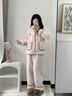 莫代爾珊瑚絨睡衣女士冬季2025新款加絨加厚秋冬款法蘭絨家居服套裝冬天 1609 M 【建議80-100斤】 曬單實拍圖
