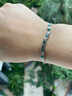 燮樂(lè ) S925銀鑲培育祖母綠手鏈女士鏈子定制款 咫尺 培育祖母綠手鏈 曬單實(shí)拍圖