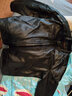 twetybird翠迪鳥(niǎo)頭層牛皮機車(chē)服皮衣男可裝護具摩托騎行真皮夾克春秋外套男 黑色【可拆卸羽絨馬甲】 2XL（適合160-170斤) 曬單實(shí)拍圖