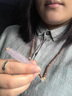如萃緣藏式白瑪瑙龍紋純天珠吊墜老山檀和田玉煙紫串珠項鏈女送老婆禮物 老山檀+和田玉+瑪瑙+S925銀 曬單實拍圖