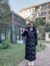 ADANMON超厚輕盈95%羽絨服女高克重新款過(guò)膝加長(cháng)款寬松加厚冬季男女外套優(yōu)雅黑 95白鴨絨（男女同款）M (165) 體重125斤以?xún)却?曬單實(shí)拍圖