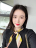 CHALL KITTY絲巾女小方巾絲巾2025新款高檔絲巾媽媽生日禮物教師節禮物送老師 藍邊黃色-高端品牌高級感 曬單實(shí)拍圖