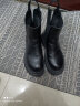 百丽切尔西靴女商场同款黑色英伦皮靴短靴加绒X2G2DDD1 黑色 35 实拍图