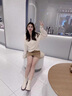達(dá)芙妮（DAPHNE）黑色短靴女2024新款春秋季顯腳小百搭學(xué)生上班通勤配裙子靴子 米白色 40 曬單實拍圖