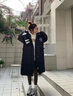 羅蒙（ROMON）學(xué)院風(fēng)黑色中長(cháng)款羽絨棉服女2025年新款棉衣棉襖韓版過(guò)膝冬季外套 黑色 M -105-120斤 曬單實(shí)拍圖