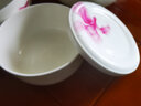后海骨瓷微波爐專(zhuān)用碗帶蓋陶瓷蒸蛋碗家用大號飯盒有蓋的寶寶輔食蒸碗 蓋碗:似水柔情特大1350ML可微波 曬單實(shí)拍圖