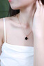 之巖（ZhiYan）四葉草項(xiàng)鏈女士輕奢彩金色鎖骨鏈時(shí)尚銀首飾品送老婆女友生日禮物 【鑲紅瑪瑙】四葉草項(xiàng)鏈 【精美禮盒】 曬單實(shí)拍圖