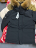 雪中飛冬季輕戶外防風保暖工裝情侶款羽絨服毛領連帽防寒服男女款厚外套 黑色（男女同款） 3XL (185) 曬單實拍圖