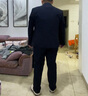 羅蒙（ROMON）條紋西服套裝男士高級感雙排扣商務(wù)休閑小西裝三件套新郎結(jié)婚禮服 LJT9962藏藍(lán)色 （西裝+褲子） XL碼 曬單實(shí)拍圖