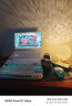 狼蛛（AULA） F3087机械键盘87键拼色键盘小型便携式键线分离 游戏电竞办公电脑笔记本外设 银白- 冰蓝光 青轴 - 实拍图