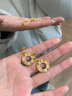 MITHAOL KUSC圓之環(huán)墜耳釘女 高級感輕奢小眾耳飾女款銀鍍18k金鑲鋯石生日禮物 圓之環(huán)墜耳釘專柜禮盒裝 【送禮更顯愛意】 曬單實拍圖