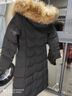 奧豚羽絨服女收腰超大毛領(lǐng)保暖長(cháng)款過(guò)膝冬季加厚外套 黃色貉子毛 M 曬單實(shí)拍圖