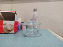 WINEWINGS鋼化帶蓋透明玻璃碗家用耐熱玻璃加厚早餐麥片碗微波爐水晶燕麥杯 550ML金剛大食煲 曬單實(shí)拍圖