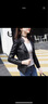 SXA香港潮牌短款皮衣外套女2024秋冬新款顯瘦皮夾克機車(chē)風(fēng)百搭短外套 黑色不夾棉 XL  曬單實(shí)拍圖