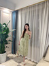 歌倩雅軒之婷【超柔軟】吊帶睡裙女夏款棉薄款甜美滿(mǎn)印郁金香睡衣裙子 D2366138 S 曬單實(shí)拍圖