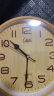 康巴丝（Compas）挂钟 创意简约钟表客厅石英钟表挂墙时钟 c2855 竹木 实拍图