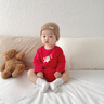 巴拉巴拉寶寶連體衣嬰兒哈衣爬行服新生兒內(nèi)著上衣三角衣兩件裝內(nèi)著套裝 紅色調(diào)-兩件裝 90cm 曬單實(shí)拍圖