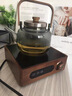 唐豐電陶爐煮茶器套裝家用大功率燒水爐加厚耐高溫玻璃泡茶壺功夫茶具 胡桃木舉物爐+七問(wèn)合膽壺(鉛灰) 曬單實(shí)拍圖