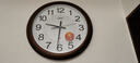 康巴絲電波鐘鐘表石英鐘臥室掛鐘掃描第三代智能電波石英鐘 6839電波鐘仿木（直徑46厘米） 曬單實(shí)拍圖