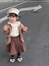 RB KIDS童裝女童套裝裙春秋新款女寶寶針織百褶裙兒童衣服三件套 套裝裙（三件套） 130  (建議身高120-130cm) 曬單實(shí)拍圖