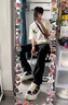 Foss Phil 純棉休閑褲男士春季新款加絨褲子男加厚長褲直筒運(yùn)動(dòng)潮流男褲 718-K628黑色常規(guī) XL 曬單實(shí)拍圖