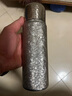 JRINKTEEA日本品牌純鈦保溫杯男女燜茶杯悶泡茶杯高檔茶水分離車載杯禮盒 雙杯款隕花銀500ml保溫杯+玻璃杯 曬單實拍圖
