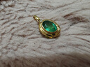 若華（RUOHUA）元簡(jiǎn) 約0.8ct/贊比亞祖母綠吊墜女18K金鉆石項(xiàng)鏈生日禮物送女友 祖母綠吊墜【贈(zèng)S925銀鏈子】 曬單實(shí)拍圖