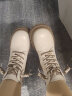 百丽厚底马丁靴女商场同款休闲短靴女加绒A3D1DDD3 米色-单里 39 实拍图
