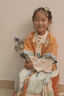樂卡利 兒童漢服女童春秋季明制中國(guó)風(fēng)古裝超仙國(guó)風(fēng)公主連衣裙馬面裙 【銀杏】 常規(guī) 130cm 曬單實(shí)拍圖