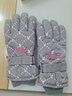 BUBU全掌觸屏滑雪手套冬季女男加絨厚保暖棉冬天騎行電動(dòng)車(chē)防風(fēng)寒防水 灰色升級版【女士】 曬單實(shí)拍圖